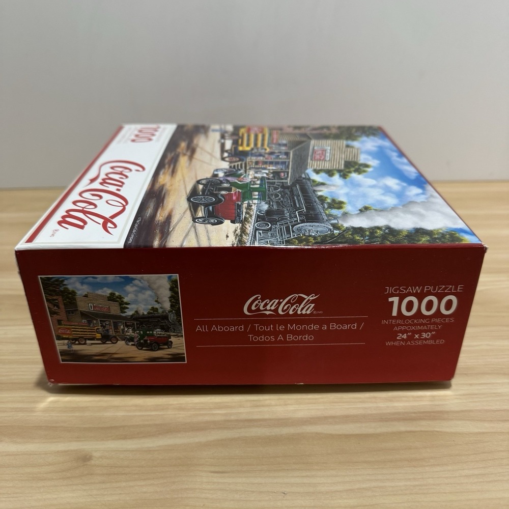 ALL ABOARD Coca-Cola 1000 Piece Jigsaw Puzzle MAJESTIC Coke Train COMPLETE - Picture 8 of 14